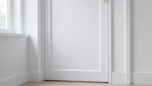 białe drzwi na białej ścianie